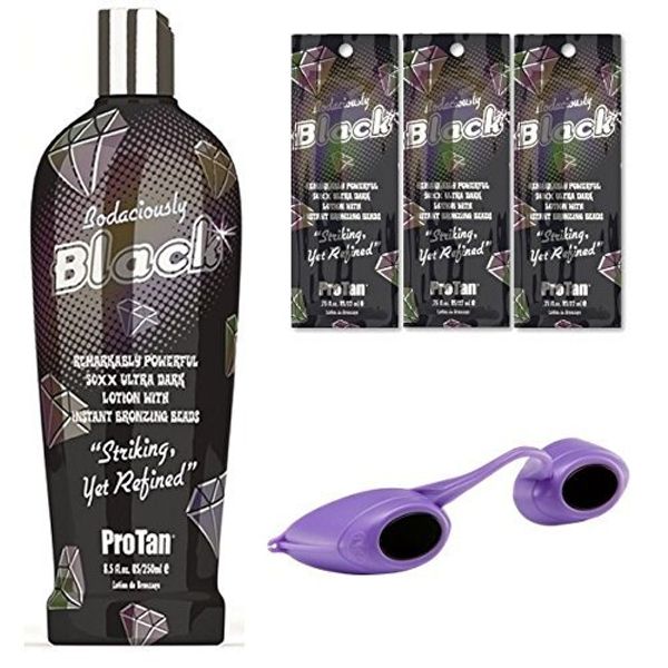 Pro Tan Bodaciously Black Sunbed lotion with 3 sachets & goggles