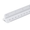 Pacific Arc Engineering Plastic Scale Ruler, Divided by: 10, 20, 30, 40, 50, 60 Part Scale Degrees, 12 inch
