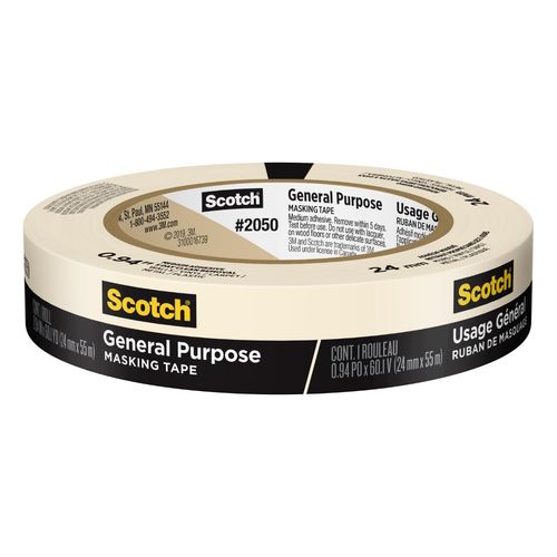 Scotch Greener Masking Tape, 0.94 in x 60 Yard, 2050, 1 roll