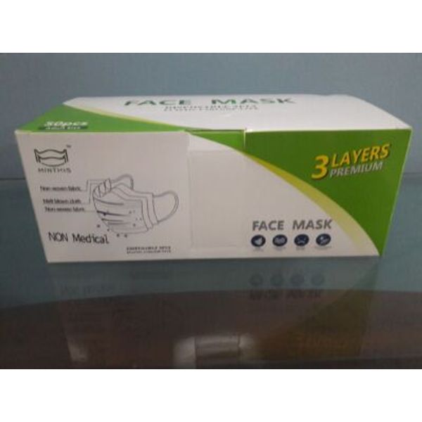 MINTHIS 100 PIECE DISPOSABLE FACE MASK NON-MEDICAL