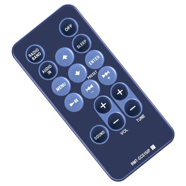 ZWP RMT-CCS15ip Replacement Remote Control Compatible with Sony ICF-CS15IP ICF-DS15iP ICF-CS15iPN ICF-DS15IPN Audio System
