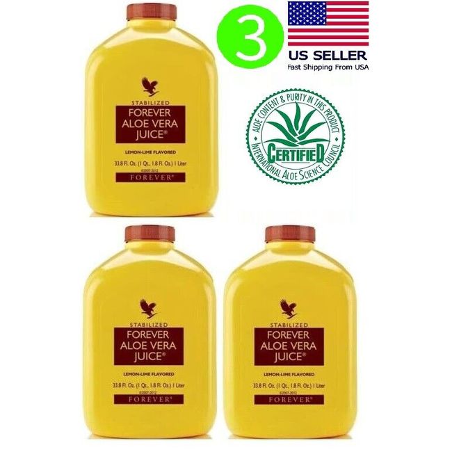 Forever Living Aloe Vera Juice 33.8oz Lemon-Lime Flavored