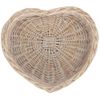 Red Hamper PT073, Small White Wash Heart Shaped Wicker Tray, One Size