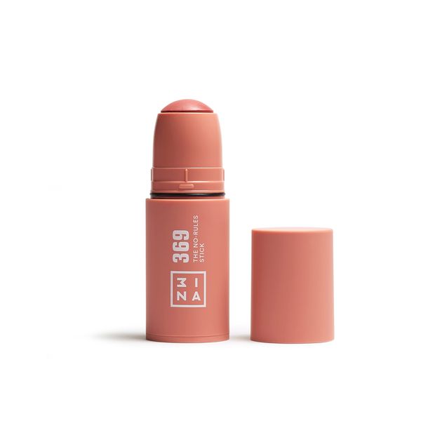 3INA MAKEUP - The No - Rules Stick 369 - Brown pink Blush Stick Matte for Sensitive Eyes Lips & Cheeks with Hyaluronic Acid - Cream Blush for a Natural Finish - Vegan - Cruelty Free