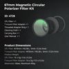 SMALLRIG 67mm Magnetic Circular Polarizer Filter Kit - Includes Filter Ring, T-mount Adapter, Waterproof & Scratch Resistant