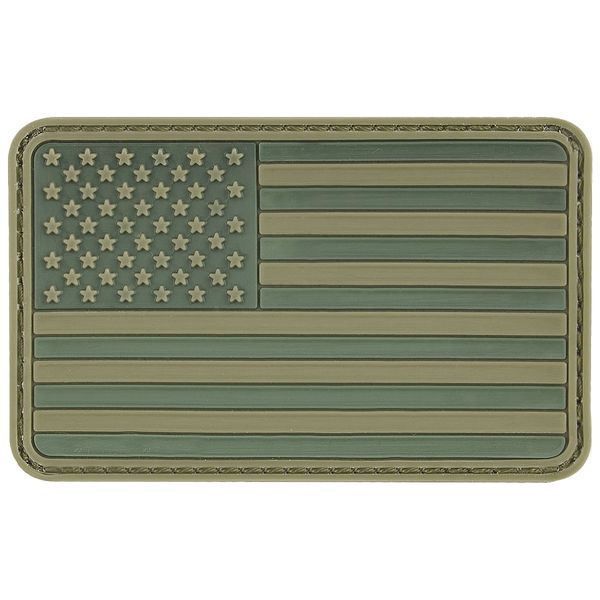 Max Fuchs Men's Velcro Patch "USA" OD Green 3D Size: 8 X 5 Cm