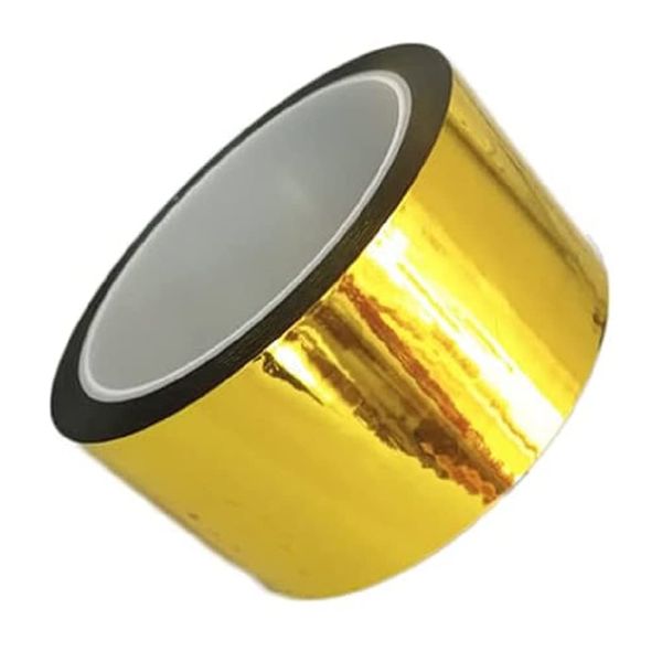 Youtei Gold Adhesive Tape 50M Glossy (Width 5cm x Length 50m, Gold)