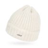 Neverless® Women's Autumn Knitted Beanie Unlined with Envelope Plain, 21154 cream