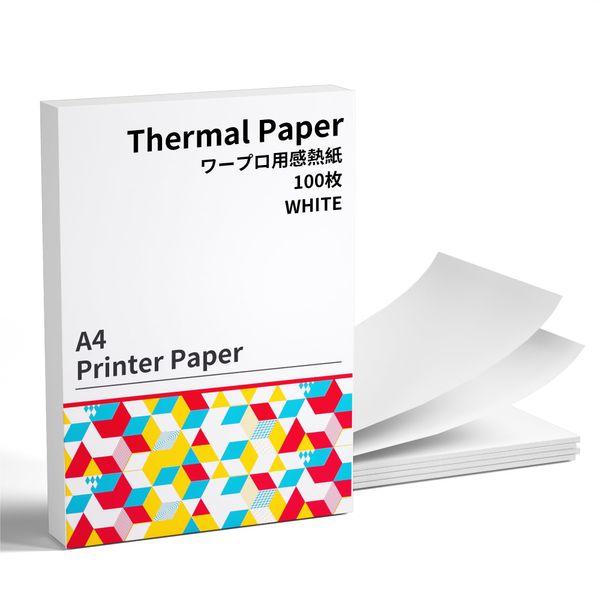 Itari Thermal Paper M08F A4 Thermal Paper for Word Processors A4 Size Multipurpose Thermal Paper for Photography/Homework/Contracts, 8.5" x 11", Compatible with Brother PocketJet PJ762, PJ763MFi,