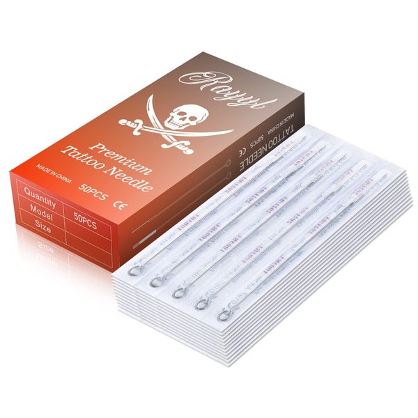 Tattoo Needles - SOTICA 50PCS / Box Disposable Tattoo Guns Needles 5RL Round Liner Cleaned Tattoo Needles Used for Tattoo Machine Tattoo Kit and Tattoo Supplies(1005RL)