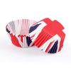 VDL Patterned Paper Cupcake Cases GREASEPROOF Baking Cup Cake Union Jack Style (100)