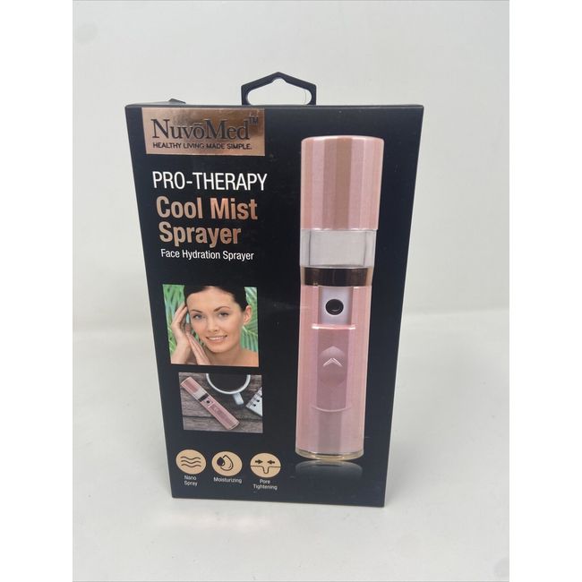 NUVOMED PRO-THERAPY COOL MIST SPRAYER PORTABLE FACE HYDRATION Pink. New In Box