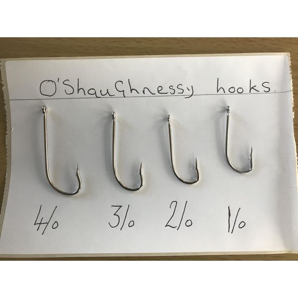 O'shaughnessey Hooks, Size 3/0, 50 Pieces