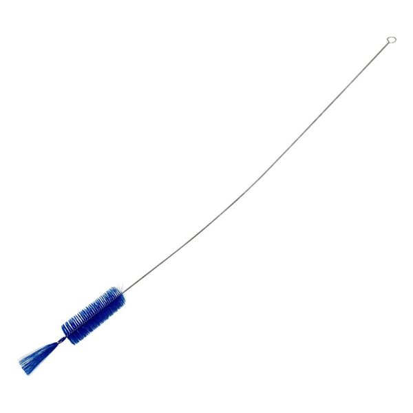 As One ABH-S1PB Pipette Cleaning Brush, PBT Bristle, Blue, 19.7 x 2.4 x 0.8 inches (500 x 60 x 20 mm)