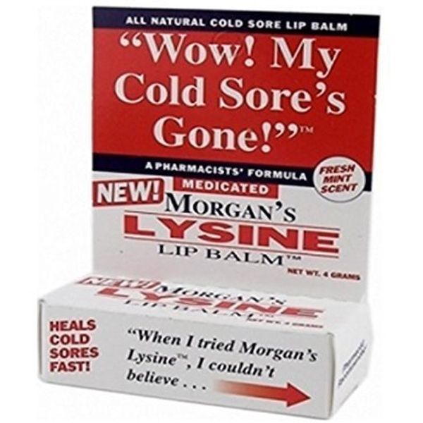 Morgans Lysine Medicated Lip Balm, 0.14oz. Per Box