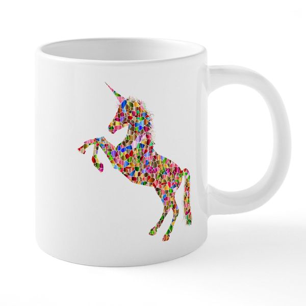 CafePress Prismatic Rainbow Unicorn Mugs 20 oz Ceramic Mega Mug
