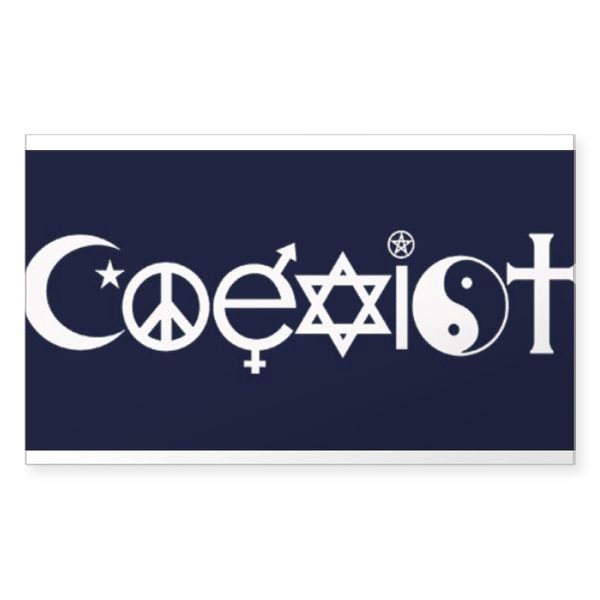 CafePress Coexist Sticker Sticker (Rectangle 10 pk)