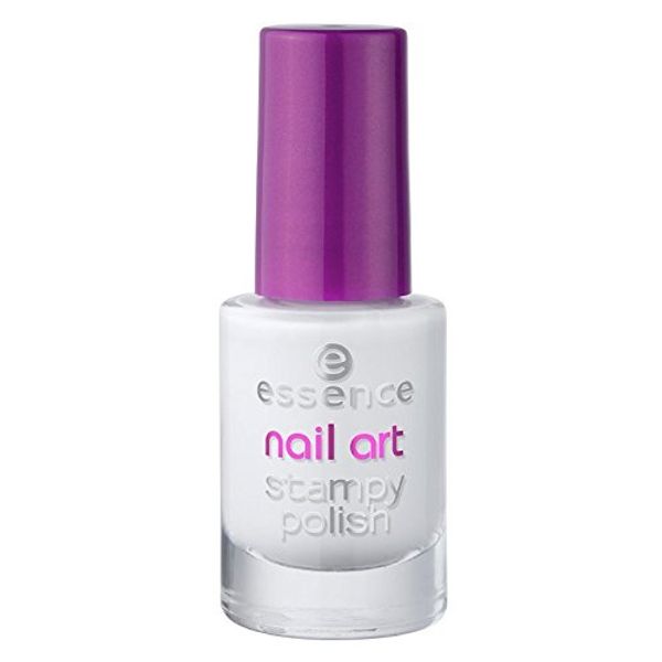 essence - Nageldesign - nail art stampy polish - 01 stamp me! White