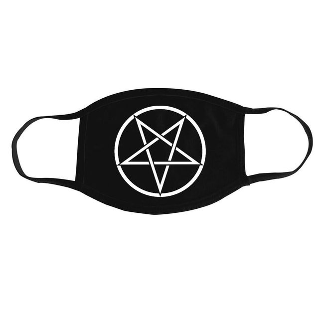 Inverted Pentacle Face Mask - Satanic Baphomet Occult Gothic Pentagram Cotton