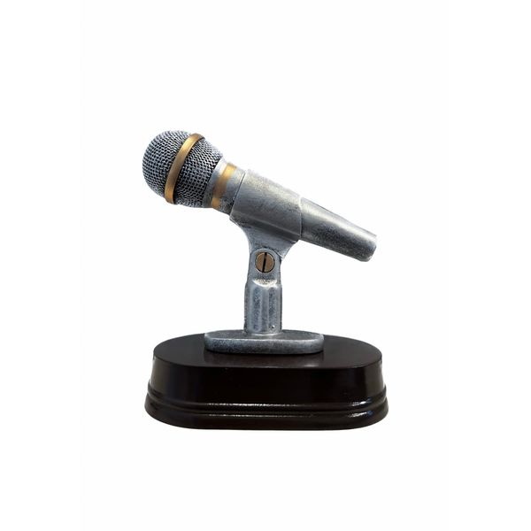 Microphone Trophy with 3 Lines of Custom Text