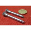 Zinc Hex Head Lag Screw 7/16 Hex Size 1/4 Thread x 2.00" Length, 100 pcs