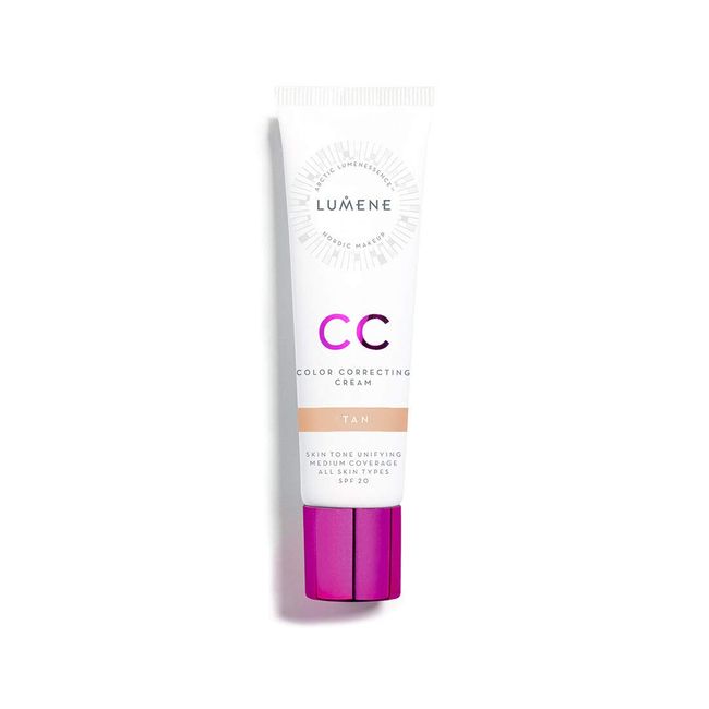 Lumene CC Color Correcting Cream - Tan - infused with Pure Arctic Spring Water - 6 in 1 Medium Coverage for all Skin Types SPF 20-30 ml / 1.0 Fl.Oz.