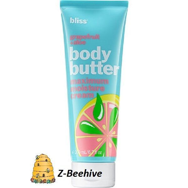 Bliss Grapefruit Aloe Body Butter Maximum Moisture Cream 6.7 oz SEALED