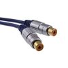 kenable Pure OFC HQ 2 x RCA Phono Extension Plug to Socket Audio Cable Gold 2m