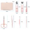 URAQT Professional Manicure Set, 7 pcs Portable Nail Clippers & Eyebrow Grooming Kit, Stainless Steel Nail Care Tools with Luxurious Leather Case for Travel & Home