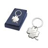 EIO Gifts Personalised Shamrock / Four Leaf Clover Keyring - Engraved with your custom text