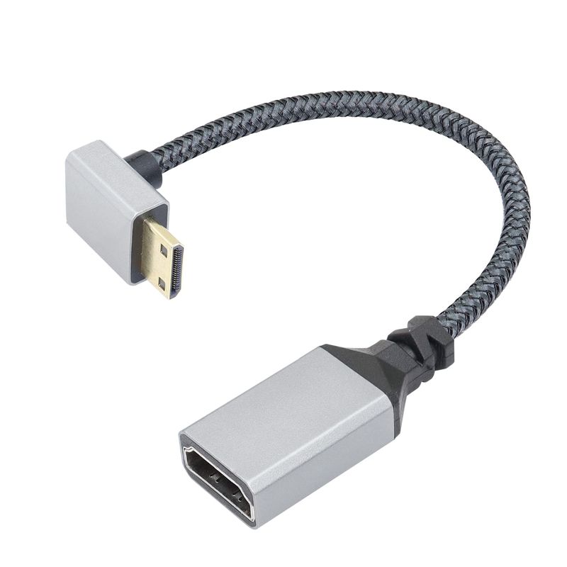 RIIEYOCA 2 Pezzi Cavo HDMI 2.0 Intrecciato 0,65m – 4K A 60Hz, 18Gbps, HDCP 2.2, ARC – Prolunga Maschio/femmina Per PS4, PC, TV, Blu-ray – Design Sottile E Resistente