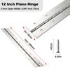 2 Pack Heavy Duty Piano Hinge 12 Inch x 2 Inch Width, 0.047'' Thick Stainless...
