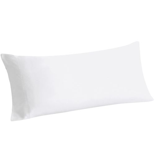 BEDELITE Body Pillow Cover, Rayon Made from Bamboo, Cooling Body Pillow Pillowcase for Hot Sleepers and Night Sweats, Breathable & Silky Soft Full Long Pillow Case Cover (White, 20x54 Inches)