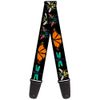Buckle-Down Guitar Strap Insects Close Up Black 2 Inches Wide