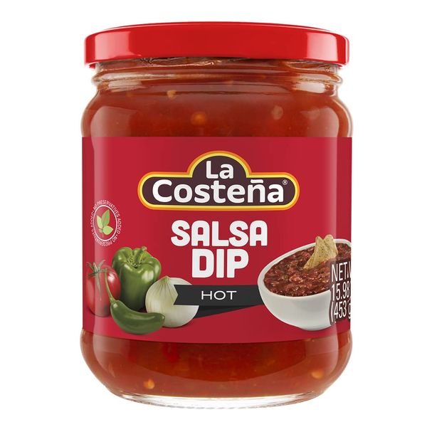 La Costena Salsa Dip Hot 453g / Mexican Hot & Spicy Salsa Sauce, Tomato and Jalapeno Red Salsa Dip