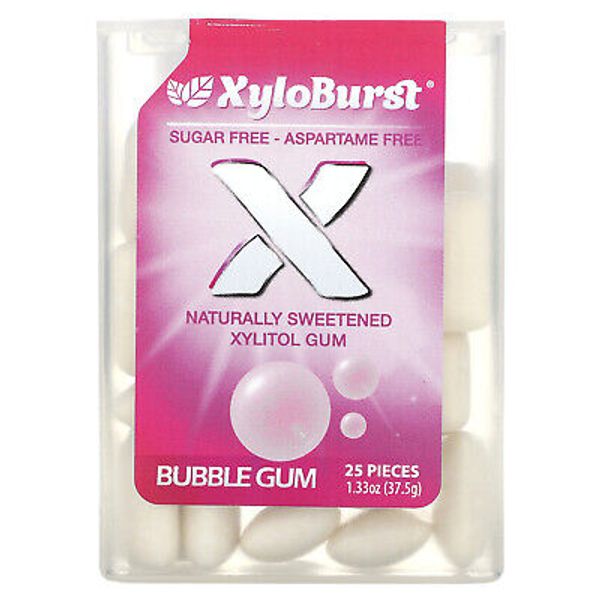 Xylitol Gum, Bubble Gum, 25 Pieces