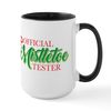CafePress Mistletoe Tester Large Mug 15 oz (444 ml) Ceramic Coffee Mug