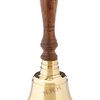 Solid Brass Wooden Handle Bell School & Dinner Classice Bells Nautical Gift Item
