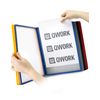 QWORK® Wall Document Organiser, Display Panel Wall Unit for Storing and Displaying A4 Documents, Includes 10 Display Panels in Assorted Colours