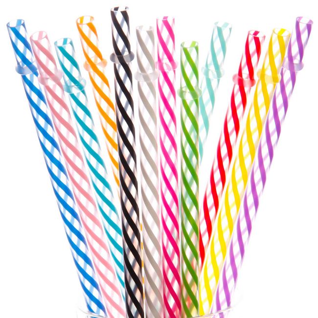 Eco-Friendly, Reusable, and BPA-Free Multicolor Acrylic Straws