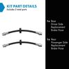 TRQ Brake Hose Set Compatible with 2005-2007 Ford Focus