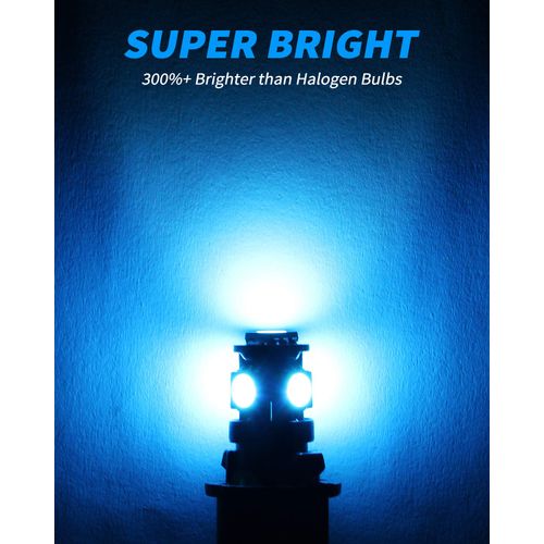 Yorkim 194 LED Bulbs Ice Blue Super Bright 5th Generation, T10 LED Bulbs, 168 LED Bulb for Car Interior Dome Map Door Courtesy License Plate Lights W5W 2825, Pack of 10