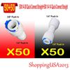 50PCS 1/4"-3/8" Quick Connect Straight +50 Quick Straight Fitting  1/4"-1/4"