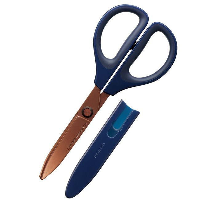 Kokuyo Scissors Saxa Titanium Glueless Blade Navy Blue Hasa PT280DB