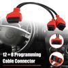 KIMISS OBD2 Cable Adaptor, 12+8 Pin Diagnostic Connector Cable Adapter MSCHRY128 Diagnostic Tool for