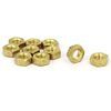 uxcell Hex Nut Fastener, Machine Screw, Insert Lock, Brass, M5, 10 Pieces