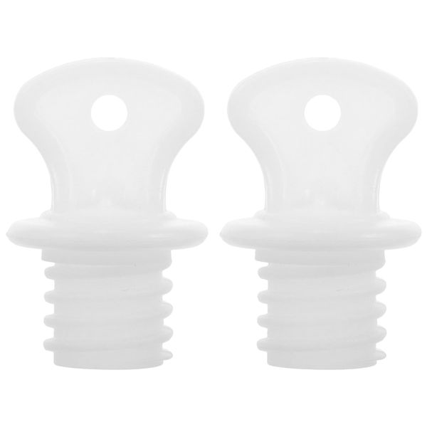 GLEAVI Hot Water Bottle Plug 2pcs Hot Water Bottle Stopper Rubber Small White Cover Hot Water Bottle Lids