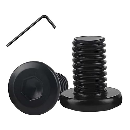 Metuja M8-1.25 x 10mm,20-Pack Black Flat Head Hex Socket Cap Screw Bolts,304 Stainless Steel,Fully Threaded M8 Bolts,Metric Fasteners for Furniture