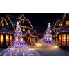 Outdoor Christmas Decorations Star Light, 12 ft Waterfall Tree Lights + Remote