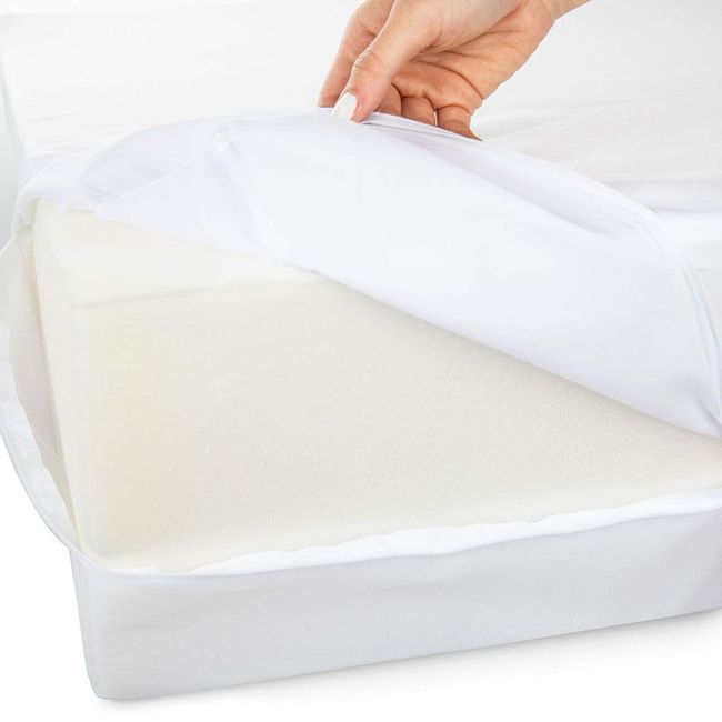 1pc Bed Wedge Pillow , Triangle Wedge with Elevated Incline for Neck Pain,  Headaches, Reflux, Shoulders, Back Pain, Foot Support, Knee Pain or  Restless Leg Syndrome, 22x22x7.5inches,White